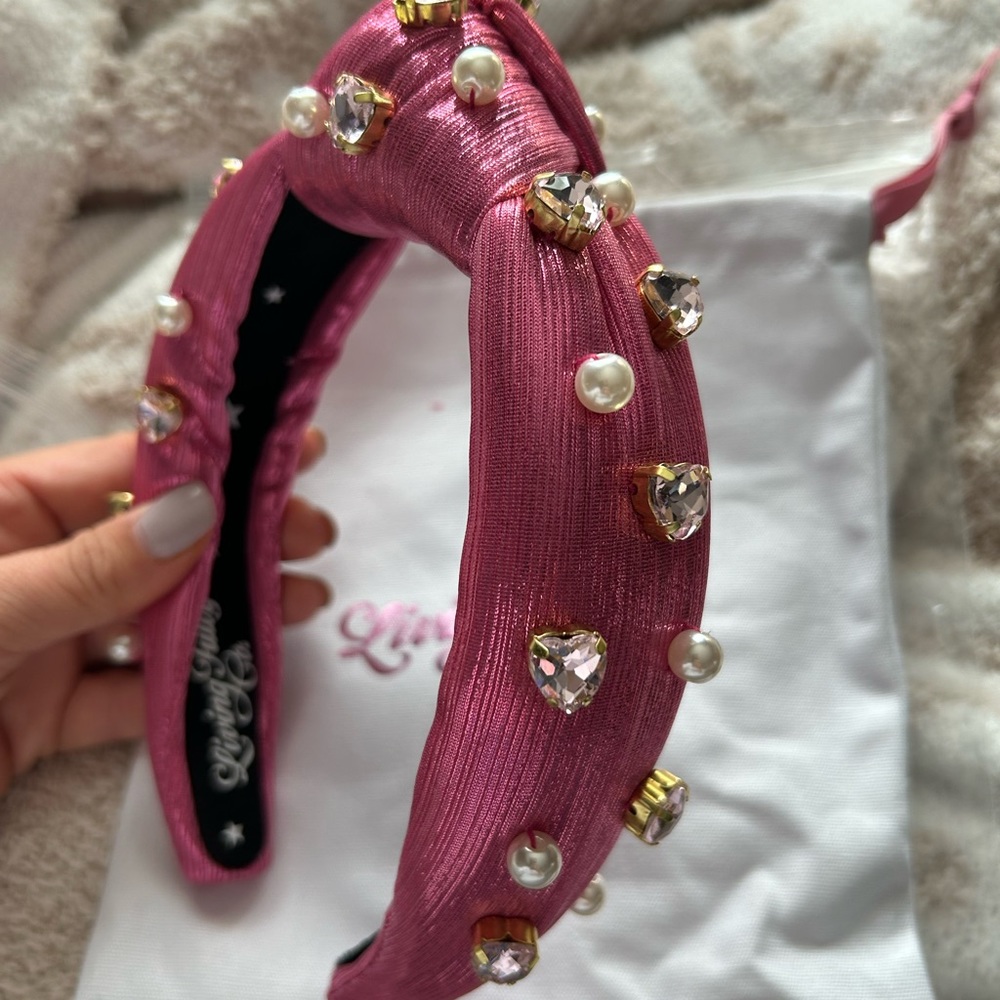 Mallory Ervin/Living Fully Co. Valentine’s Day headband in pink
